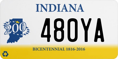 IN license plate 480YA