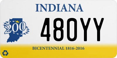 IN license plate 480YY