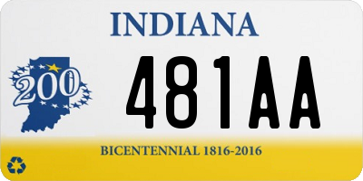 IN license plate 481AA