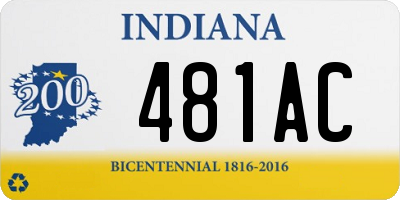 IN license plate 481AC