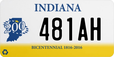 IN license plate 481AH