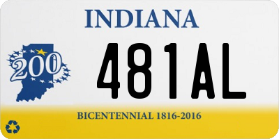 IN license plate 481AL