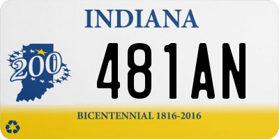 IN license plate 481AN