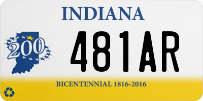 IN license plate 481AR