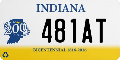 IN license plate 481AT