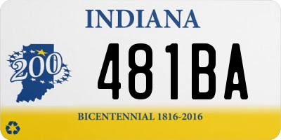 IN license plate 481BA