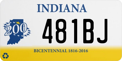 IN license plate 481BJ