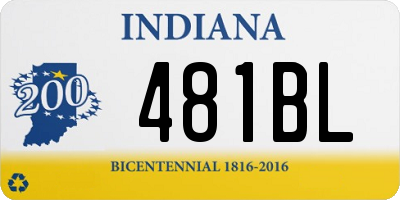 IN license plate 481BL