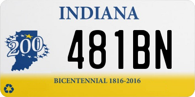 IN license plate 481BN