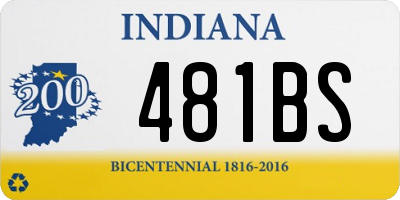 IN license plate 481BS