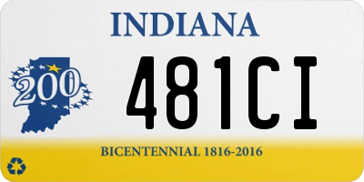 IN license plate 481CI