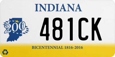 IN license plate 481CK