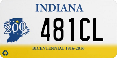 IN license plate 481CL