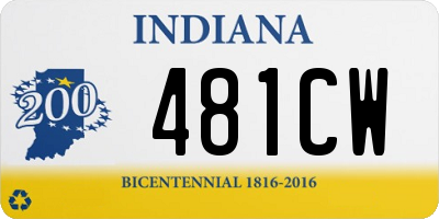 IN license plate 481CW