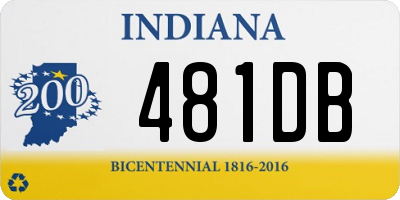 IN license plate 481DB