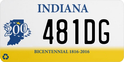 IN license plate 481DG