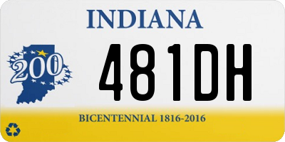 IN license plate 481DH