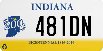 IN license plate 481DN