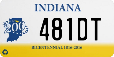 IN license plate 481DT