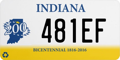 IN license plate 481EF