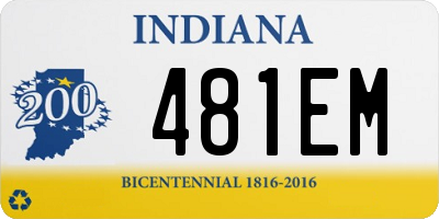 IN license plate 481EM