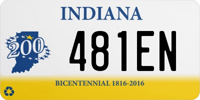 IN license plate 481EN