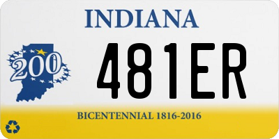 IN license plate 481ER