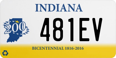 IN license plate 481EV