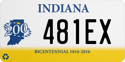 IN license plate 481EX