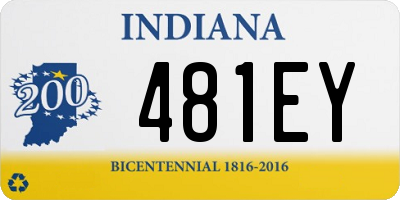 IN license plate 481EY