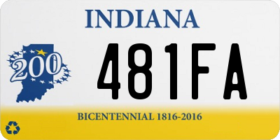 IN license plate 481FA