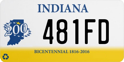 IN license plate 481FD