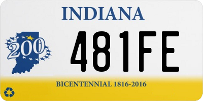 IN license plate 481FE