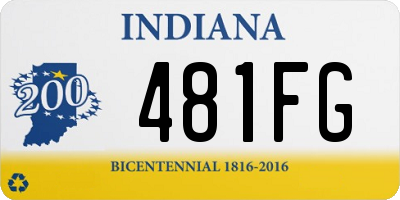 IN license plate 481FG