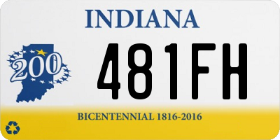 IN license plate 481FH