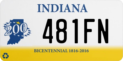 IN license plate 481FN