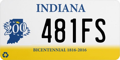 IN license plate 481FS