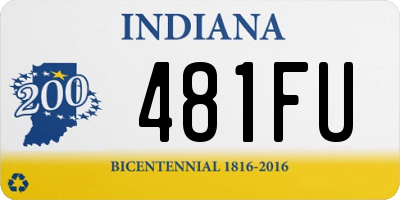 IN license plate 481FU