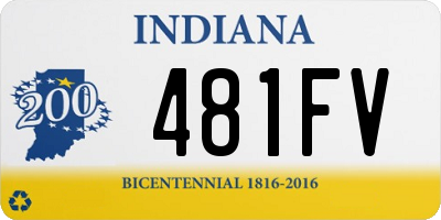 IN license plate 481FV