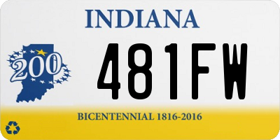 IN license plate 481FW