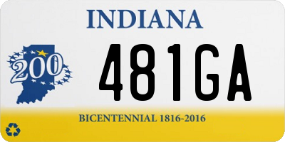 IN license plate 481GA
