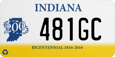 IN license plate 481GC