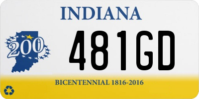 IN license plate 481GD