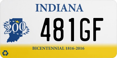 IN license plate 481GF