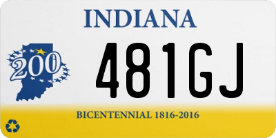 IN license plate 481GJ