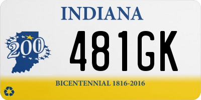 IN license plate 481GK