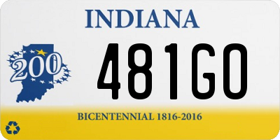 IN license plate 481GO