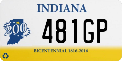 IN license plate 481GP