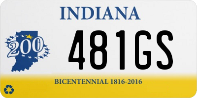 IN license plate 481GS