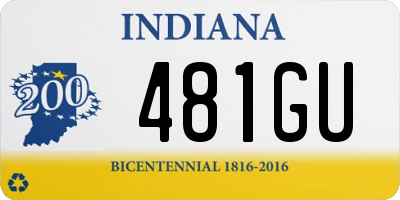 IN license plate 481GU